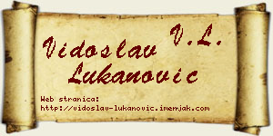 Vidoslav Lukanović vizit kartica